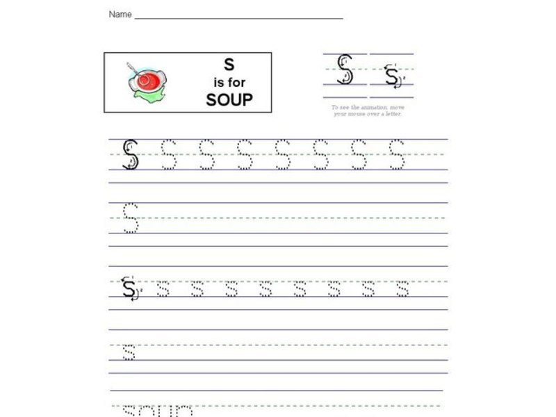 S is for Soup: Letter Ss Printables