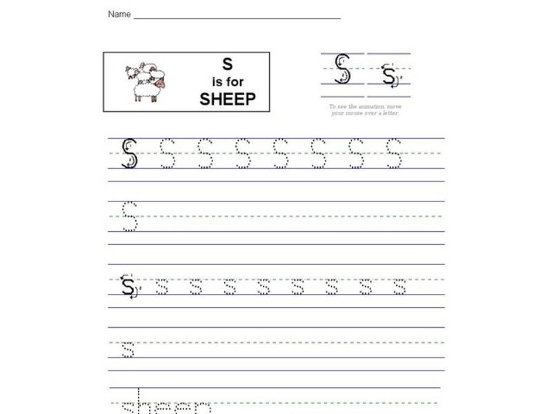 S is for Sheep: Letter Ss Worksheet