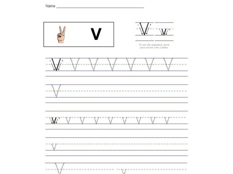 Letter Vv: Sign Language Interactive