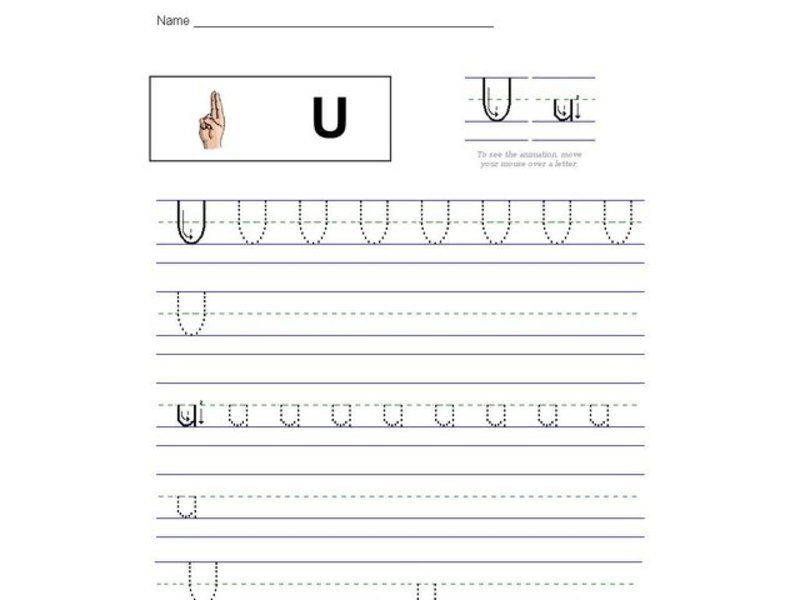 Letter Uu Worksheet