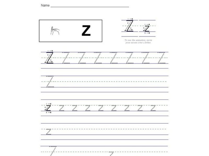 Letter Zz: Sign Language Interactive