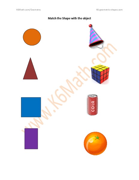    Match the Shape Worksheet