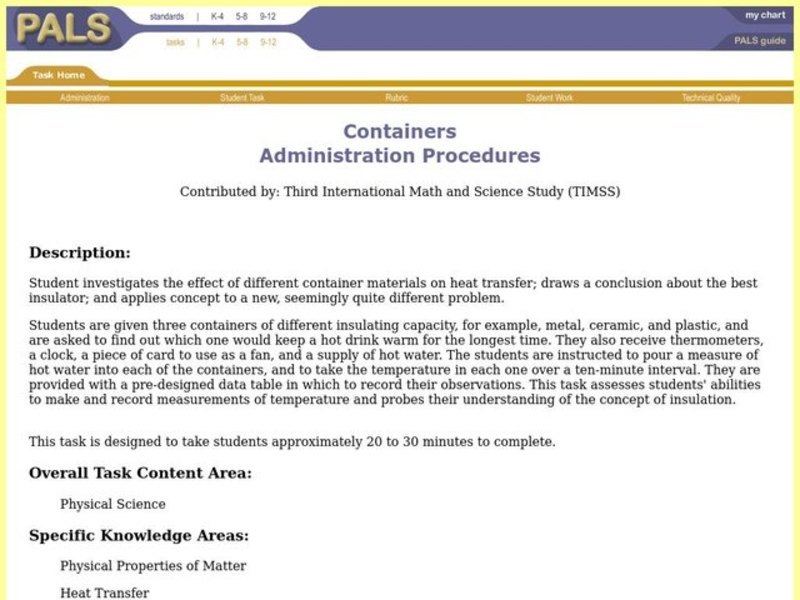 Containers Lesson Plan