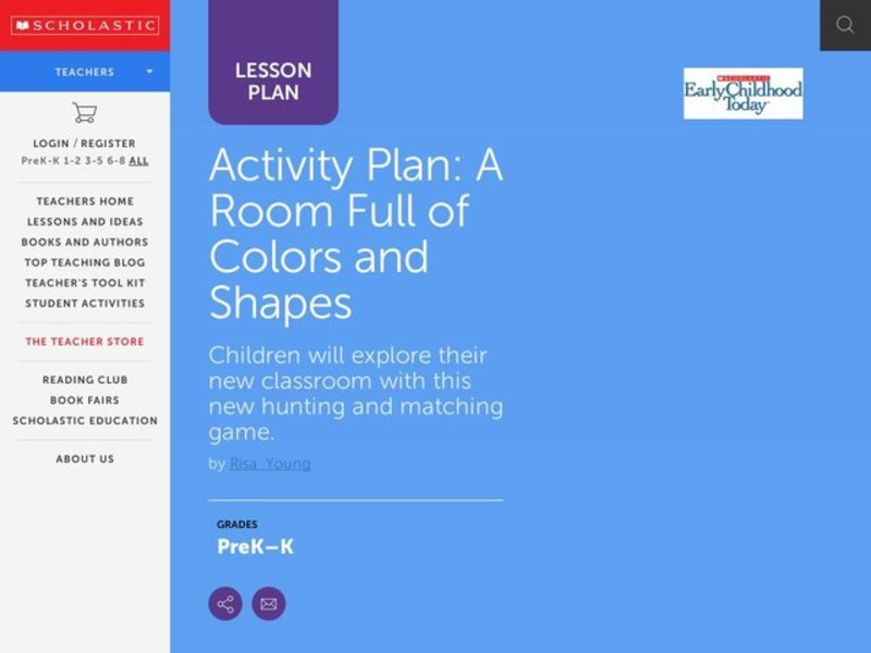 A Room Full of Colors and Shapes Lesson Plan
