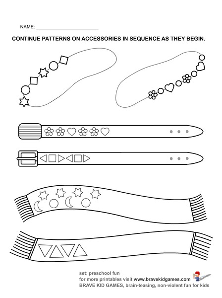 Continuing Patterns Worksheet