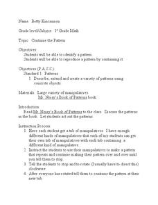 Continue the Pattern Lesson Plan