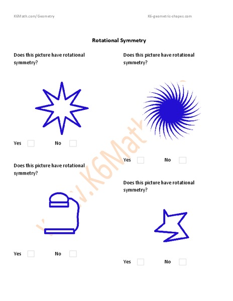    Rotational Symmetry Worksheet