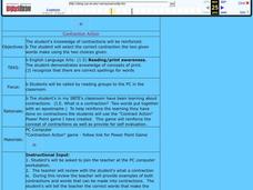 Contraction Action Lesson Plan