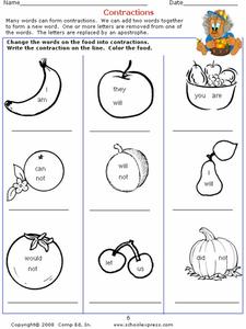 Contractions Worksheet