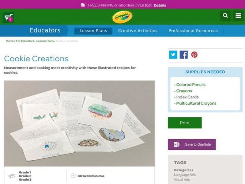Cookie Creations Lesson Plan