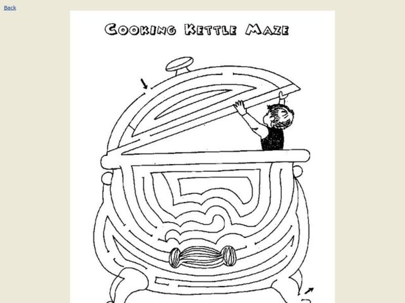 Cooking Kettle Maze Worksheet