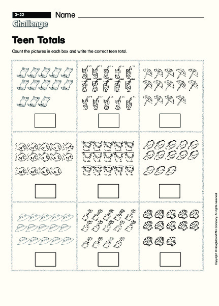 Teen Totals: Counting Activity Interactive