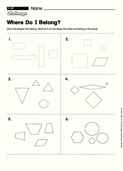 Where Do I Belong? Shape Activity Interactive