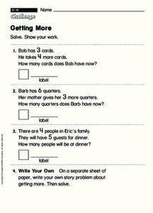 Getting More: Addition-1-6 Interactive