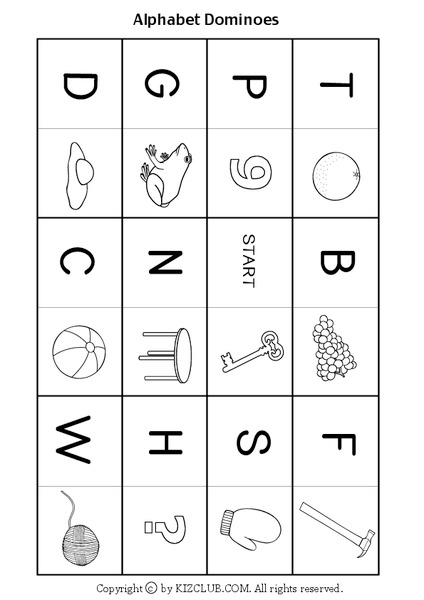 Alphabet Dominoes Organizer