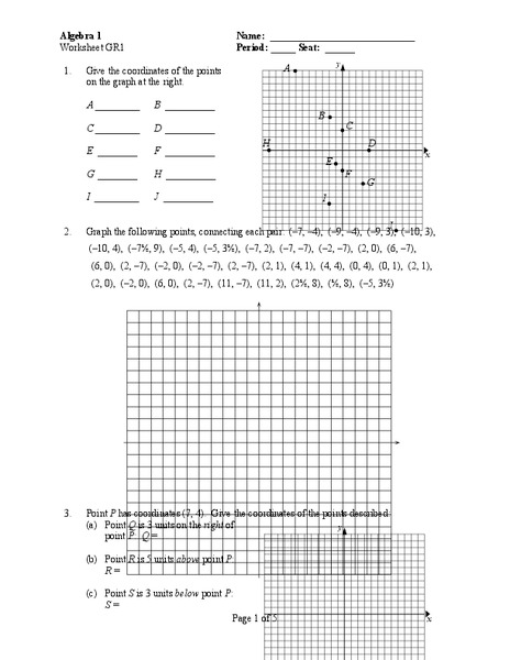Coordinate Geometry Worksheet