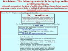 Coordinates Lesson Plan