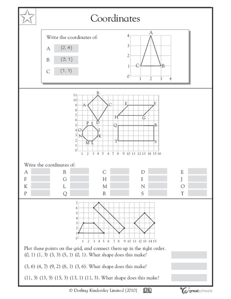 Coordinates Worksheet