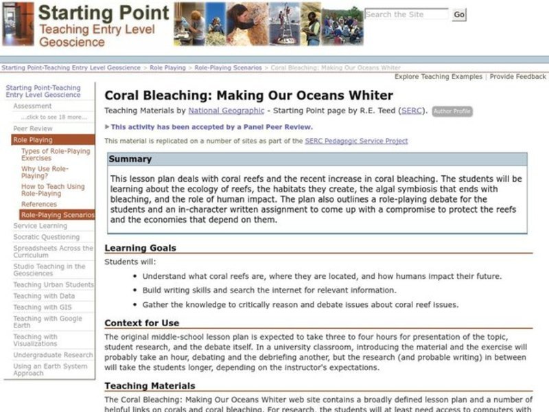 Coral Bleaching: Making Our Oceans Whiter Lesson Plan
