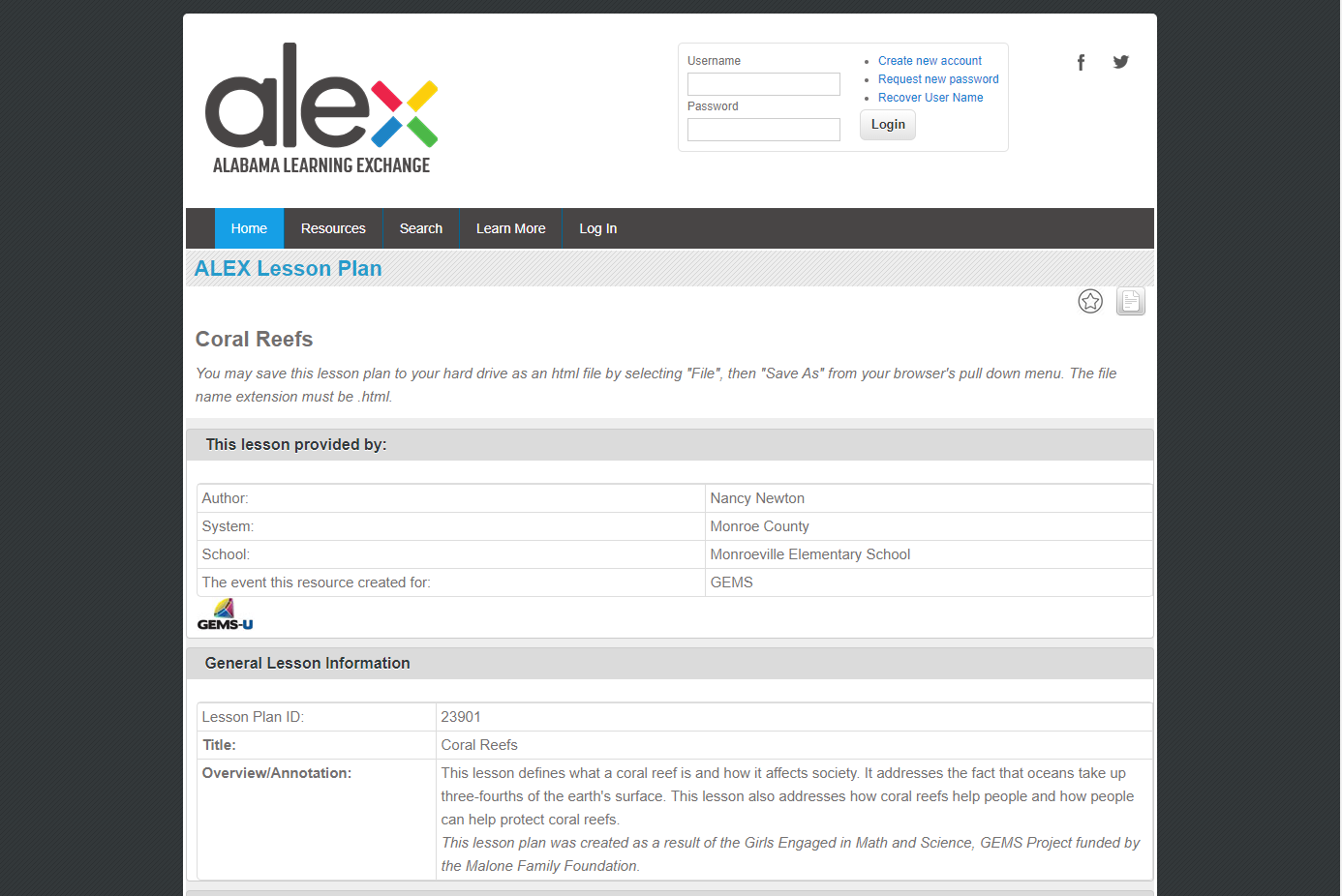 Coral Reefs Lesson Plan