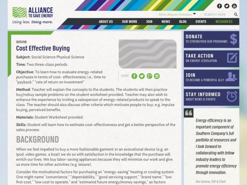 Cost Effective Buying Lesson Plan