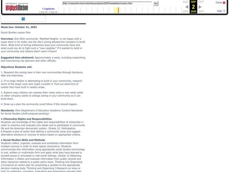 Costco and Zoning Lesson Plan