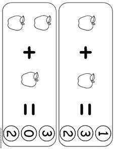 Apple Addition Cards Worksheet
