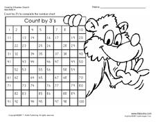 Count By 3's Worksheet