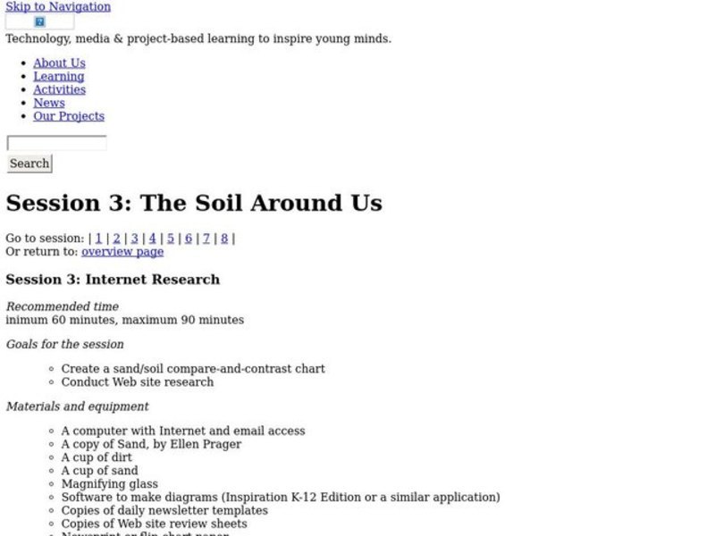 "The Soil Around Us" Project Lesson Plan
