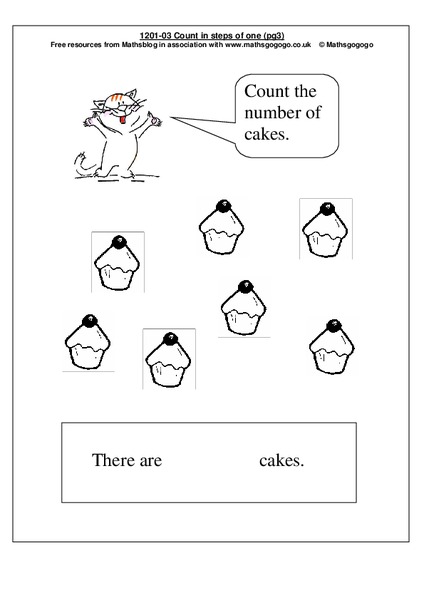 Count in Steps of One Worksheet