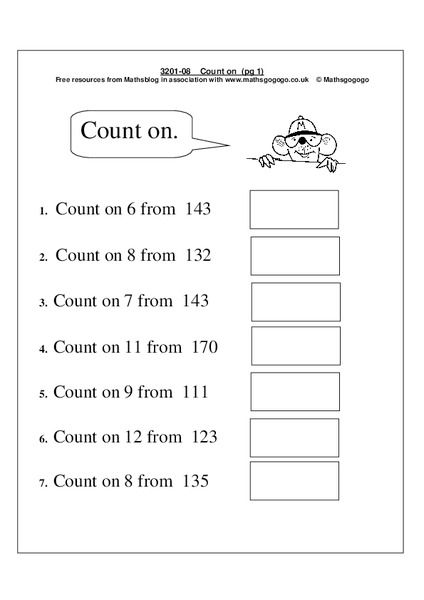 Count On Worksheet