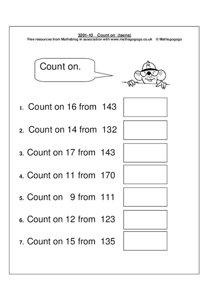 Count On Worksheet