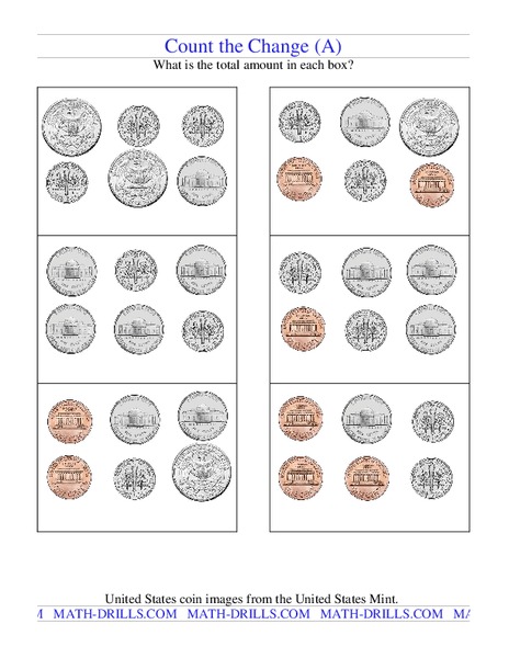 Count the Change Worksheet