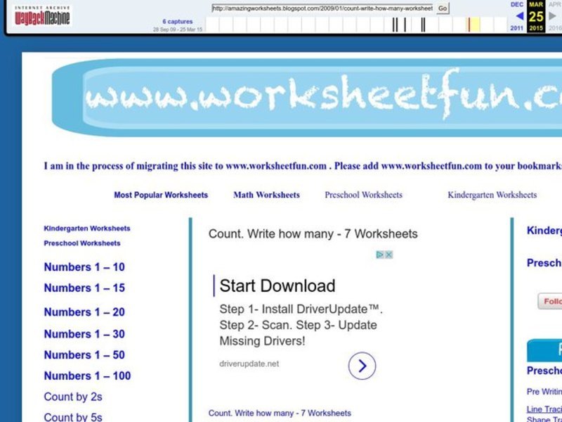 Count the Animals Worksheet