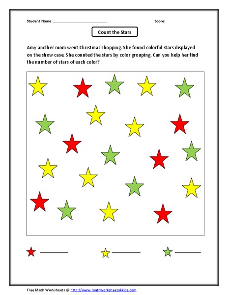 Count the Stars Worksheet