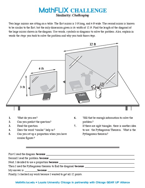 Countdown Challenge: Similarity Worksheet