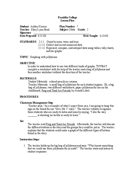 Counting Lesson Plan