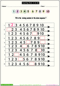 Counting 1-10 Worksheet