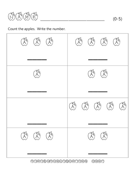 Counting Apples Worksheet