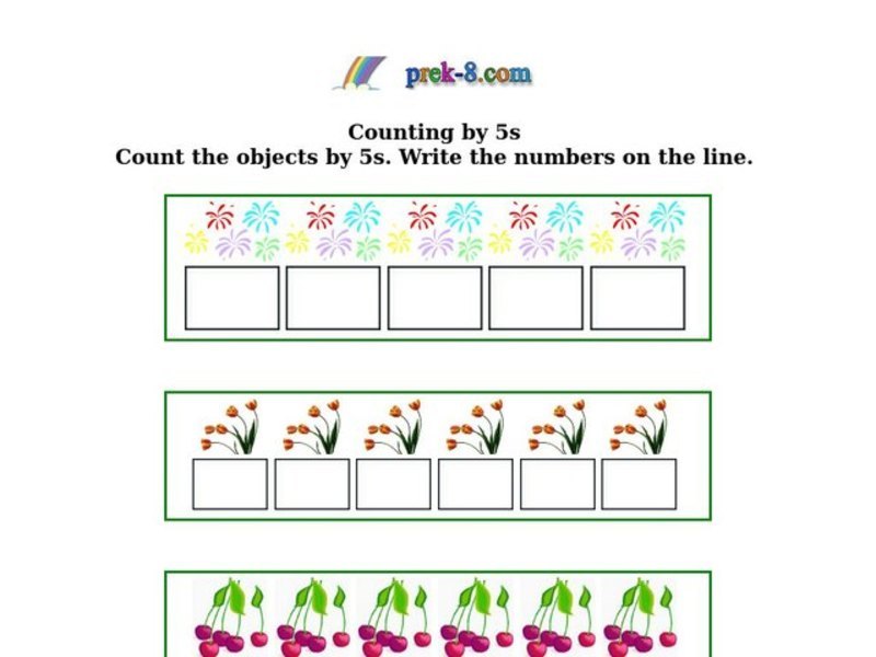 Counting by 5's Worksheet