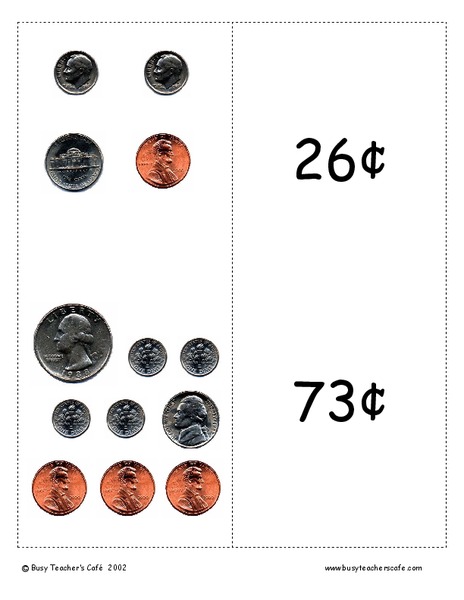 Counting Change Worksheet