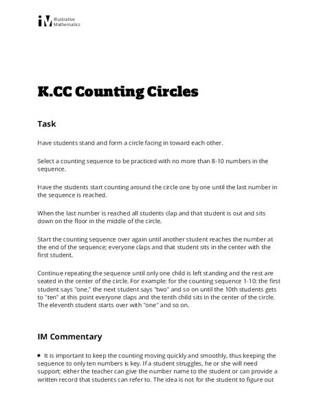 Counting Circles Lesson Plan