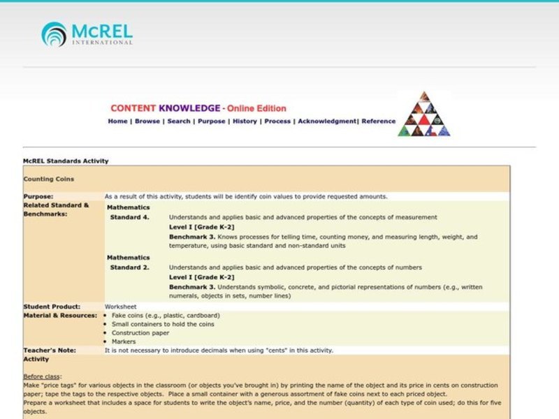 Counting Coins Lesson Plan