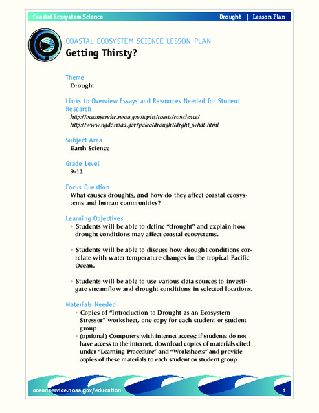 Getting Thirsty? Lesson Plan