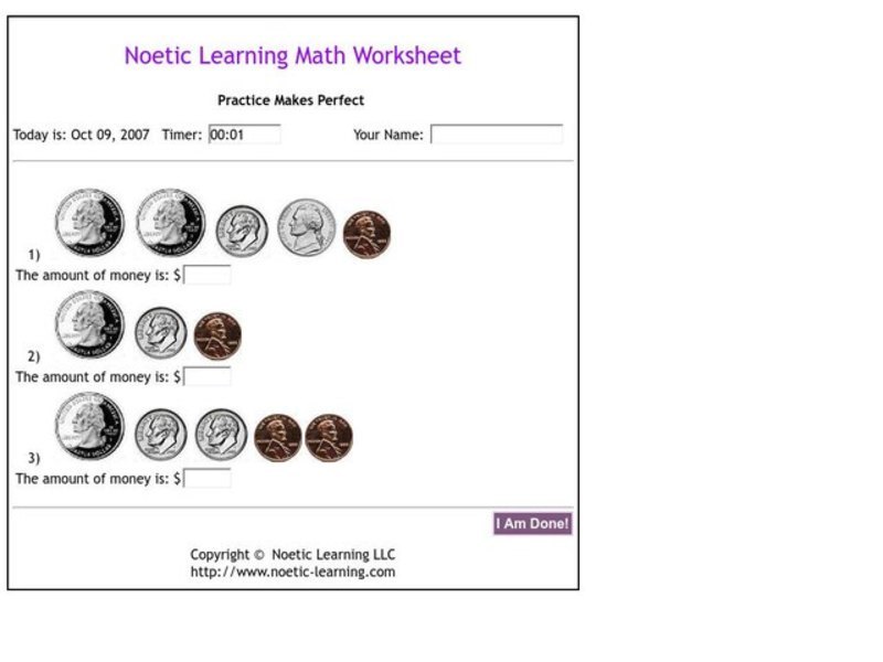 Counting Coins Worksheet