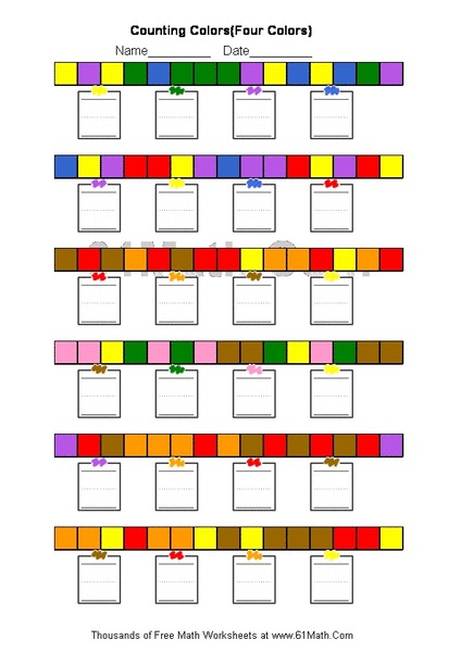 Counting Colors Worksheet