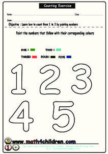 Counting Exercise Lesson Plan