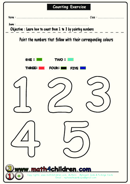 Counting Exercise Lesson Plan