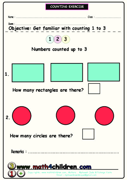 Counting Exercise Worksheet