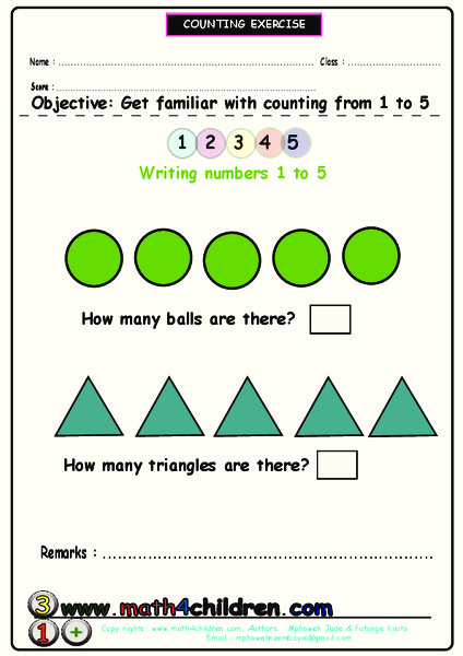 Counting Exercise Worksheet